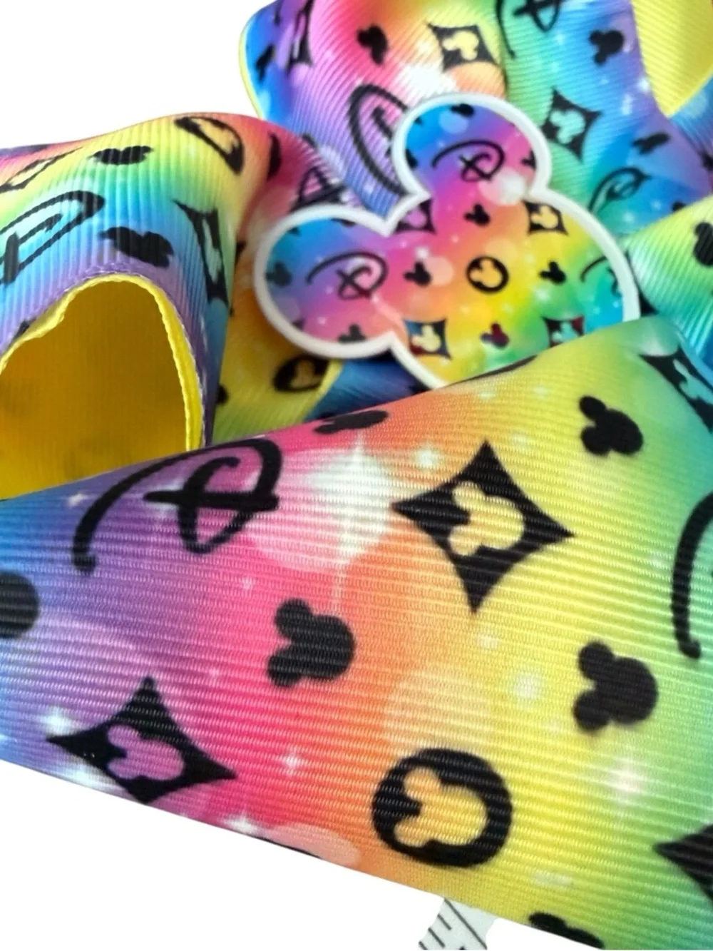 6” Hair Bow set Boutique Mickey‎ Addidas & Rainbow Disney Inspired